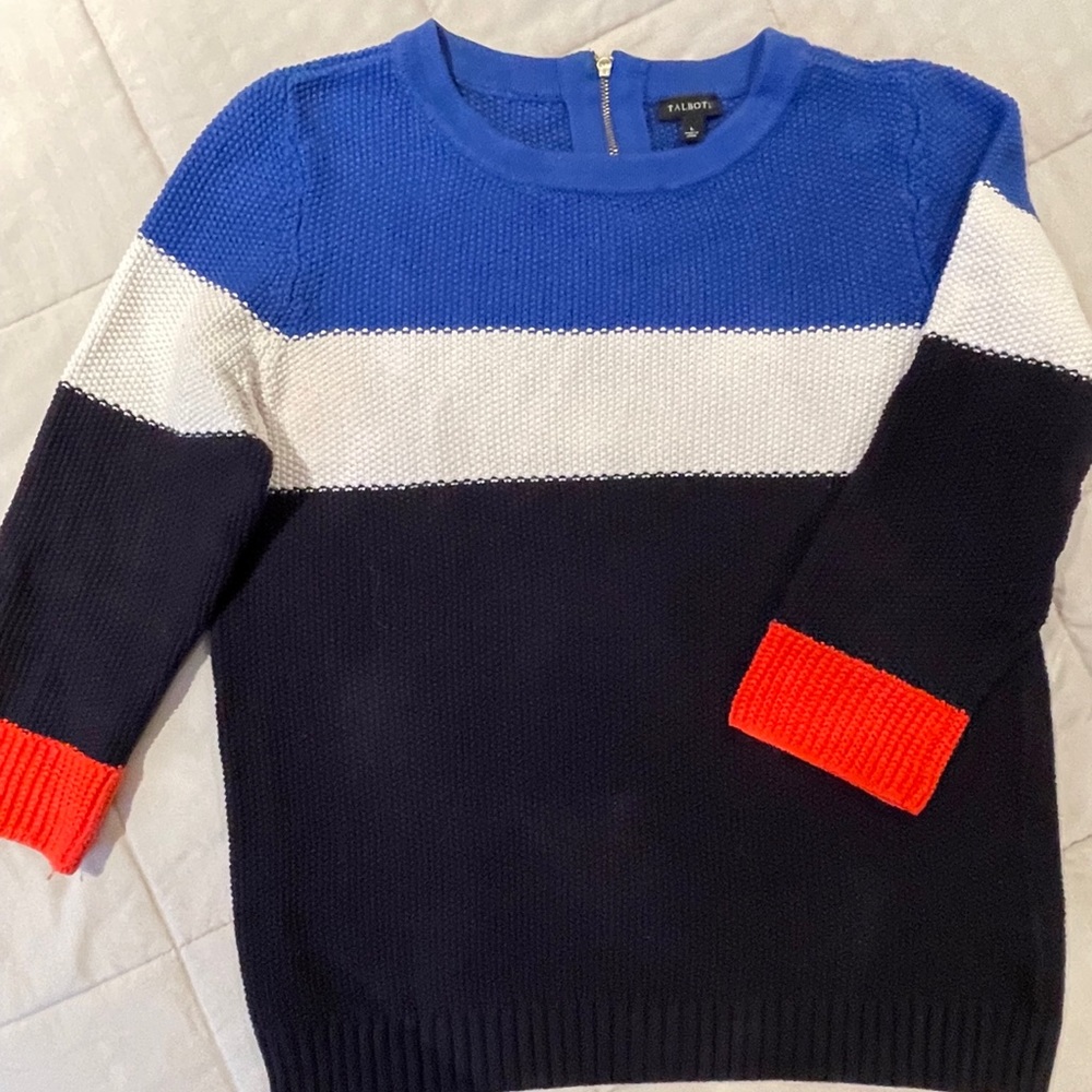 Talbots 100% cotton, spring sweater, size L